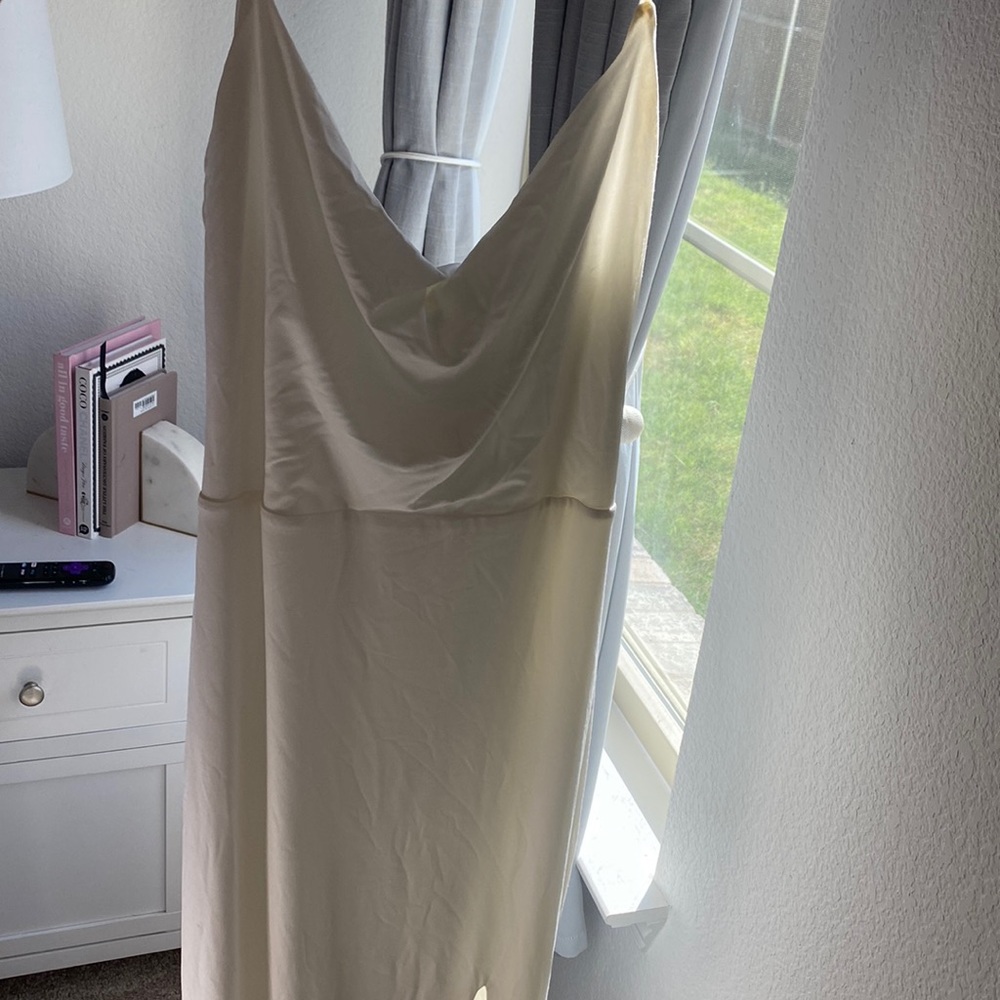 White Maxi/ side slit dress